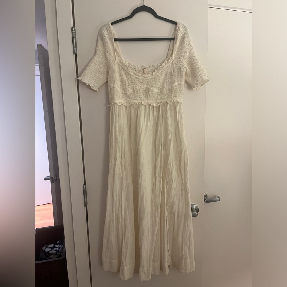 Free People Endless Summer gauzy midi dress with smocking